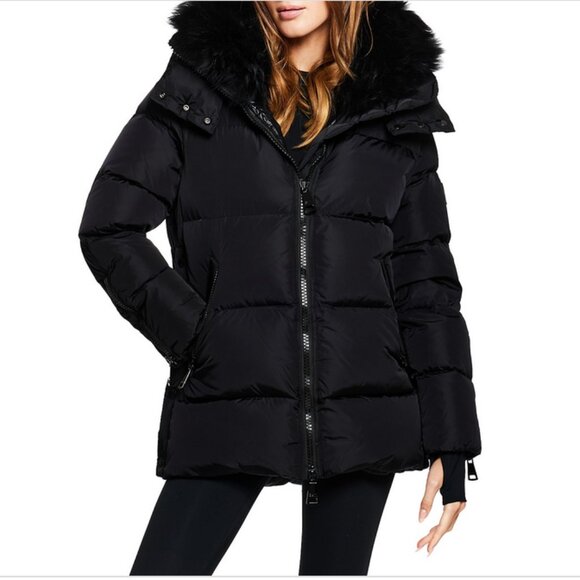 Sam. Scarlett Shearling Trim Puffer Coat - Picture 3 of 12
